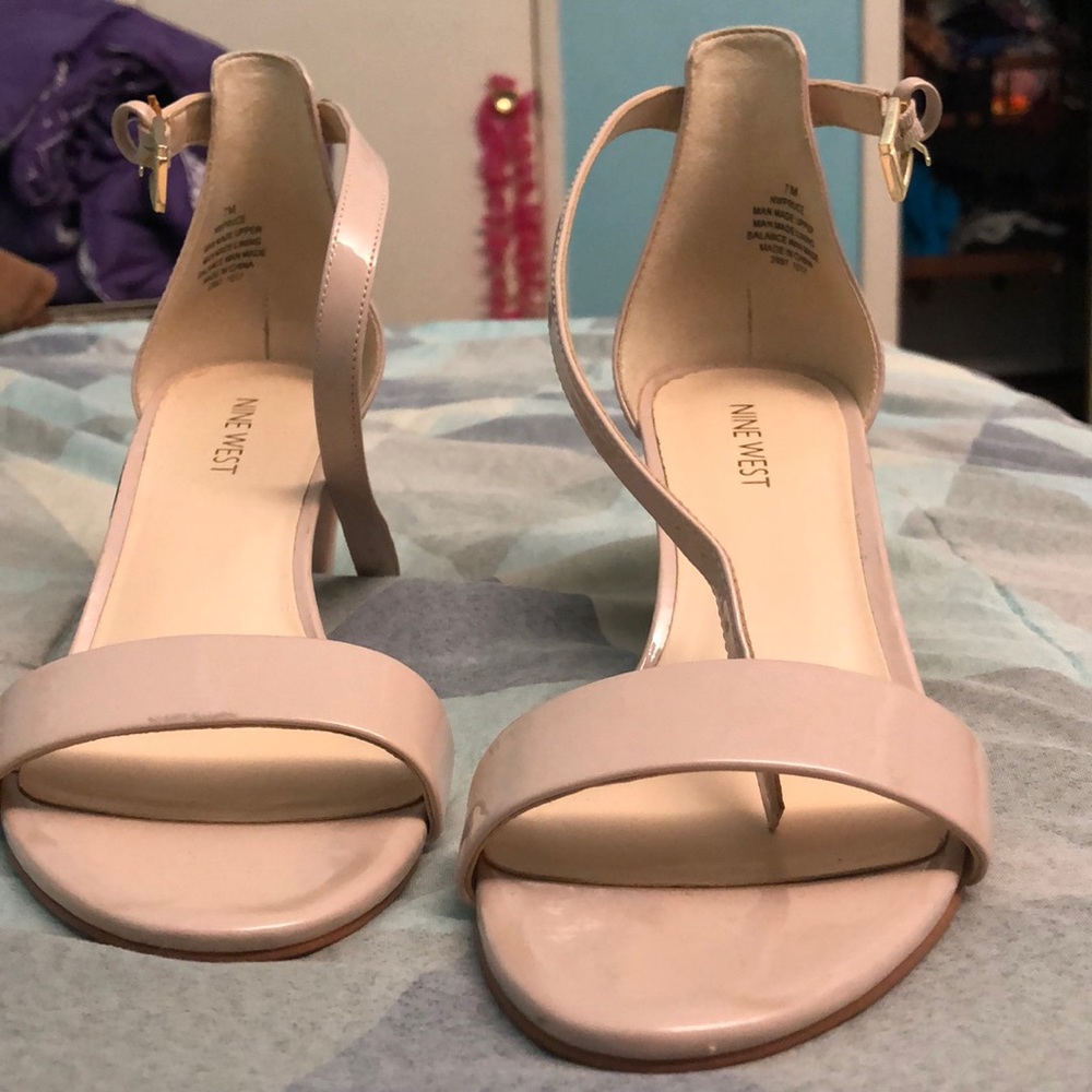 Nude leather heels - Picture 3 of 4